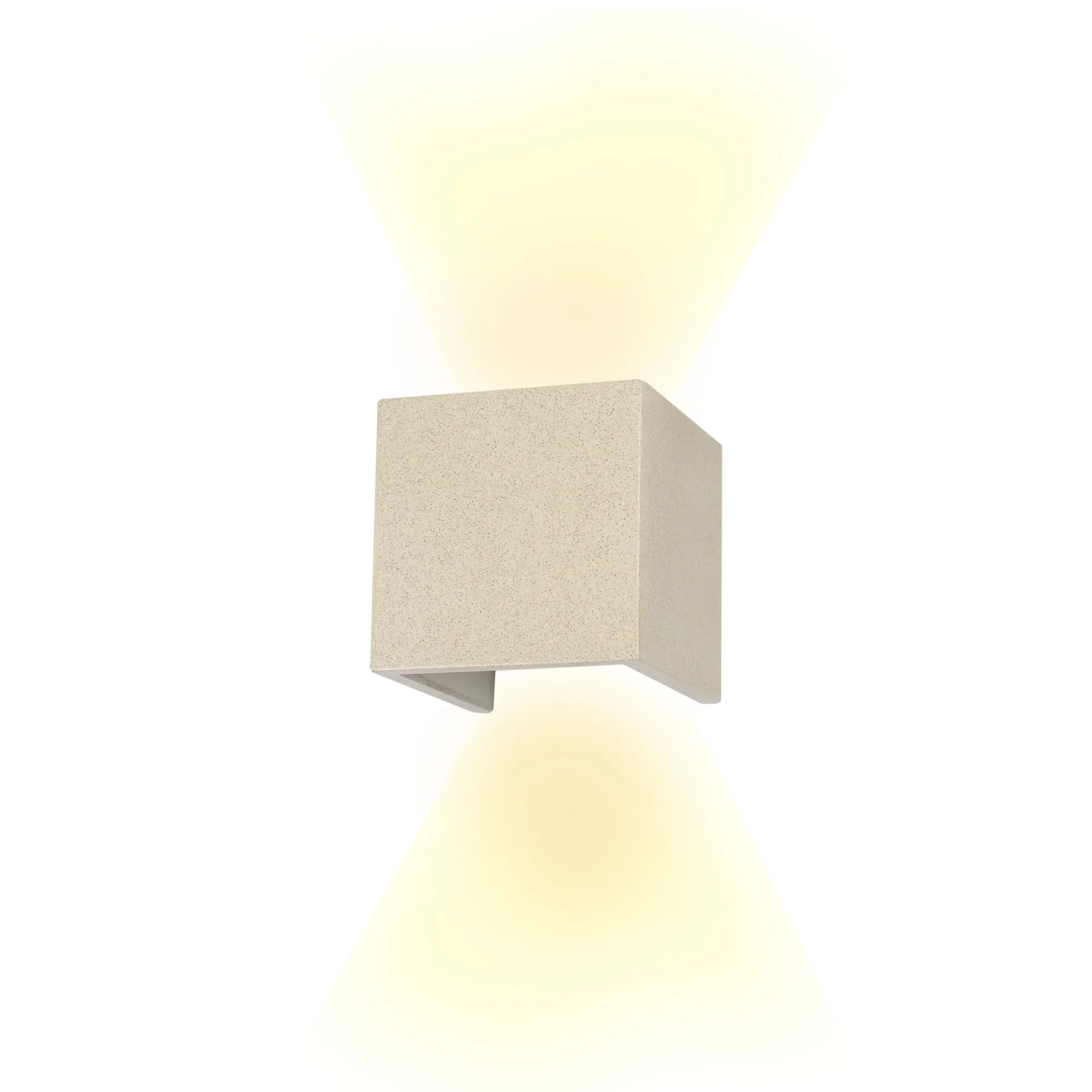 M7109  Taos Wall Lamp 12W LED IP65 Outdoor White Cement